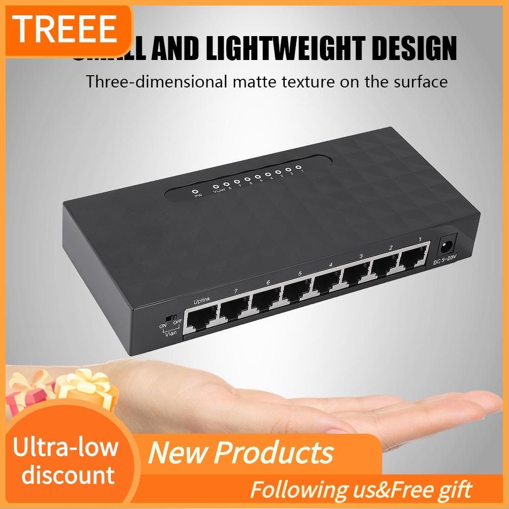 Treee สวิตช์เครือข่าย Gigabit 10/100/1000 Mbps โปรโตคอลมาตรฐานการถ่ายโอนข้อมูลที่เชื่อถือได้สำหรับโฮ