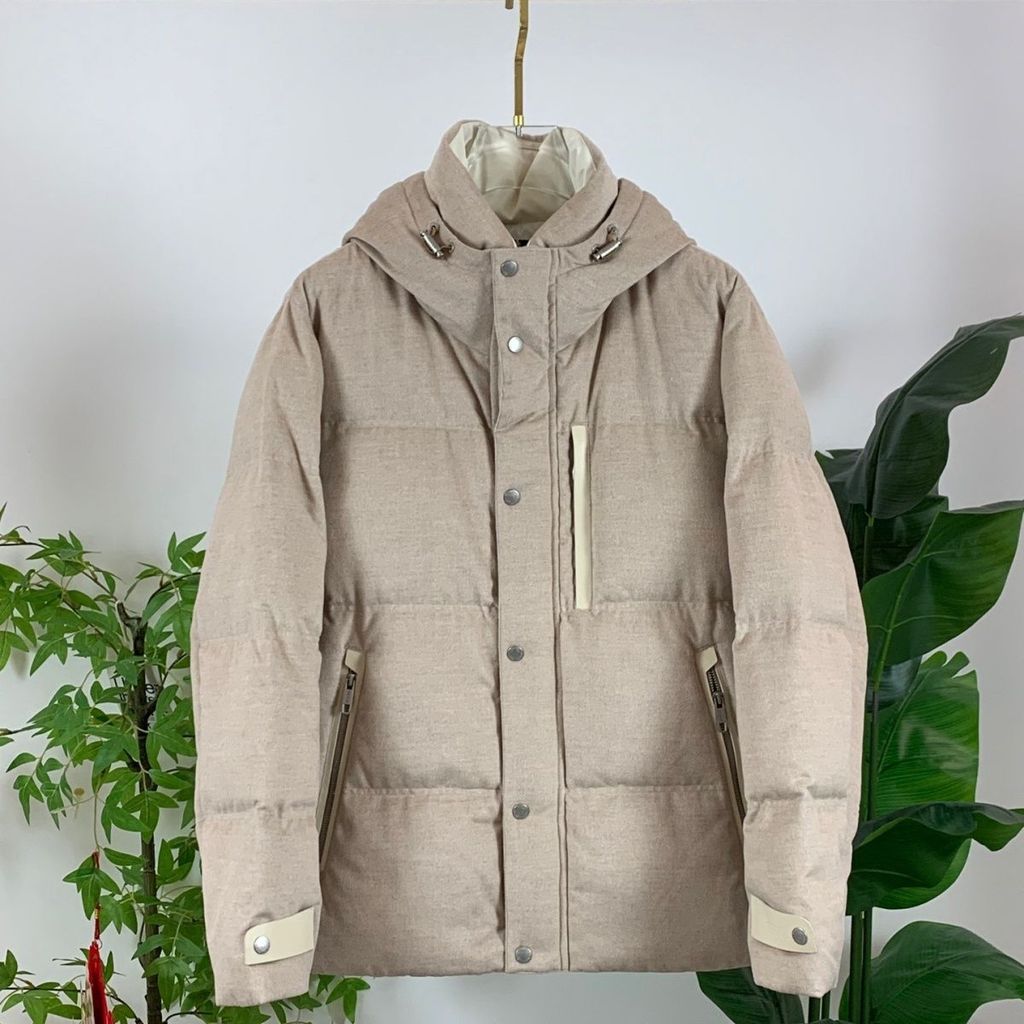 LEOI Zegna 90Goose Down Fashion New Winter Thickened Men's Warm Hooded Jacket Down Coat