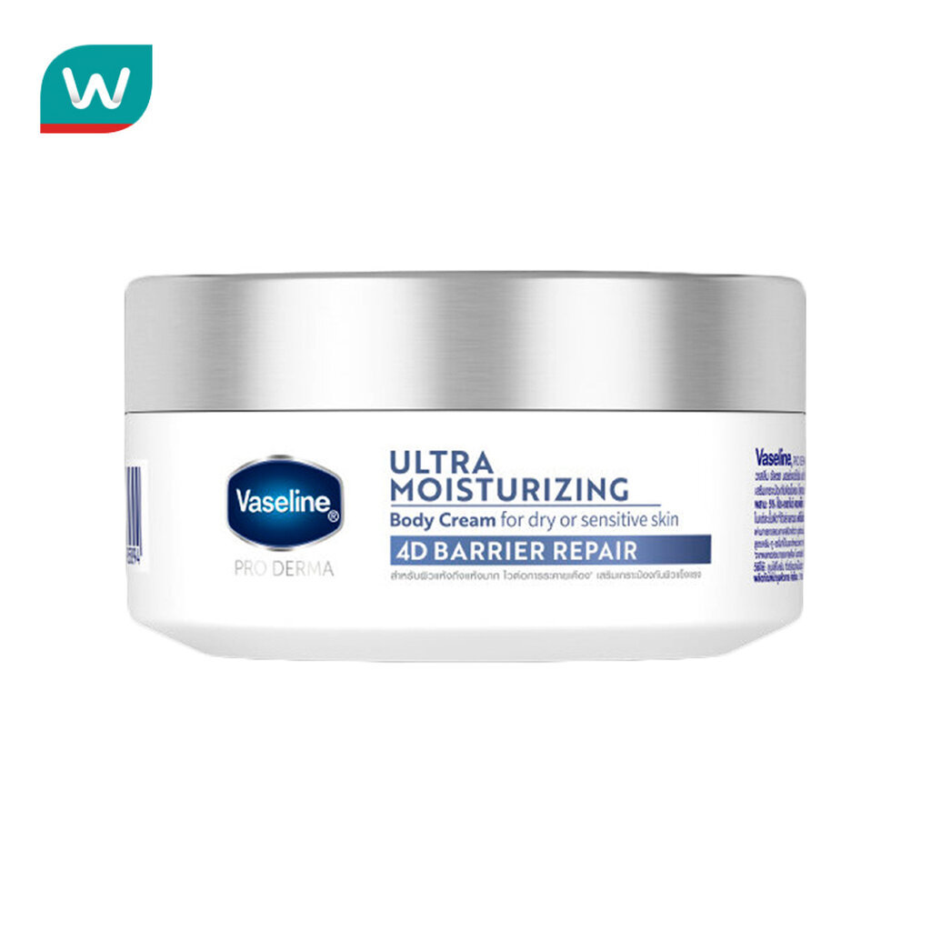 Vaseline วาสลีน โปร เดอร์มา อัลตรา มอยซ์เจอร์ไรซิ่ง บอดี้ ครีม4 190 กรัม