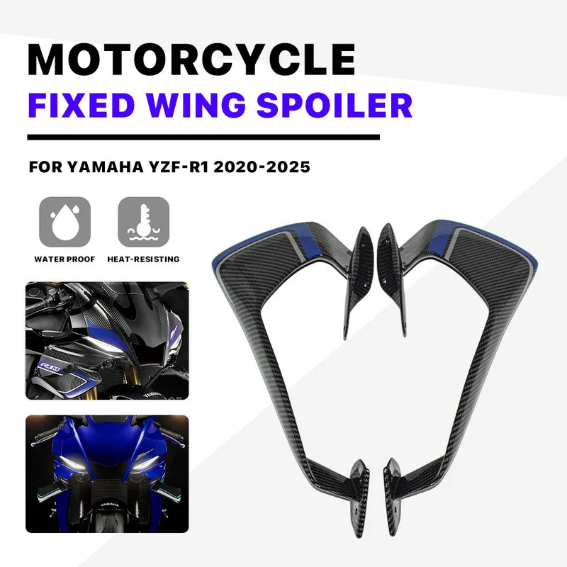 สําหรับ YAMAHA YZFR1 YZF R1 R1M 2020-2025 Fixed Wing Fairing R1 Winglet สปอยเลอร์ Aerodynamic Wing อ
