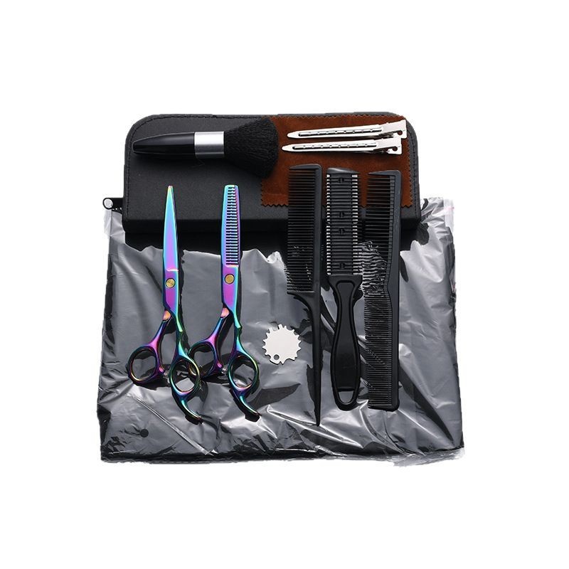 กรรไกรตัดผม 6 นิ้ว 4CR13 กรรไกรเรียบ กรรไกรบาง