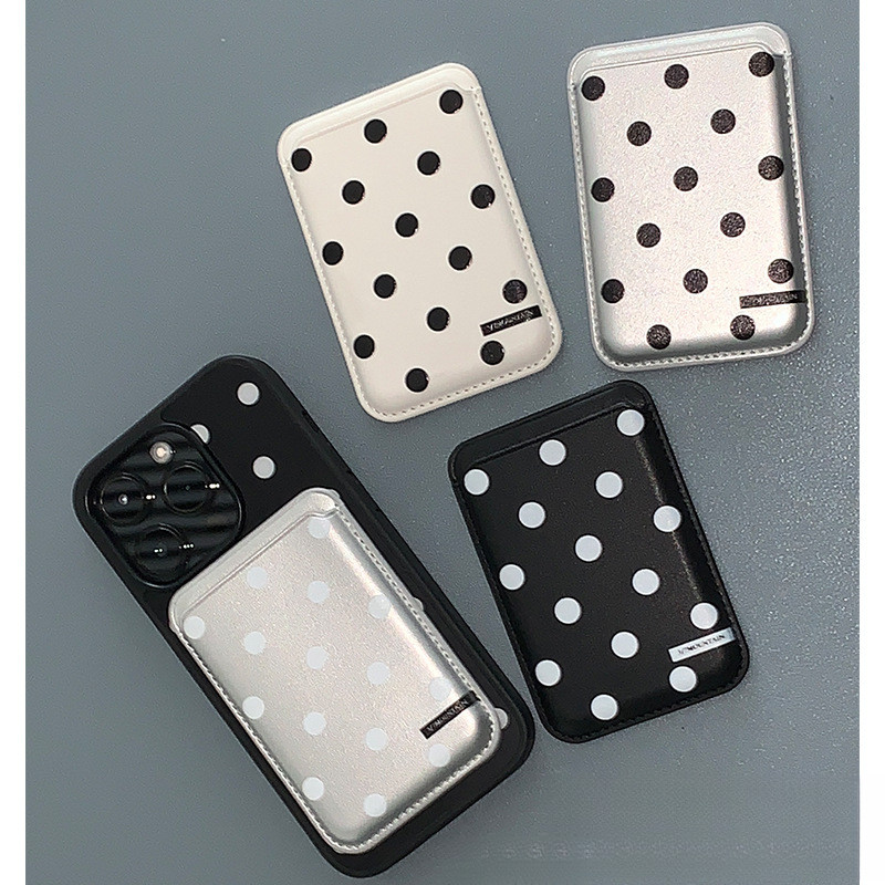 Wave Point Knot เหมาะสําหรับ MagSafe กระเป๋าสตางค์หนังแม่เหล็กบน iPhone 16 15 14 13 12 11 Pro Max