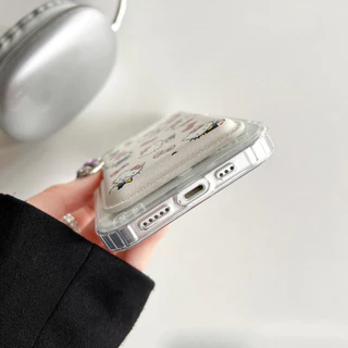 ⭐Bow KT Cat กระเป๋าสตางค์หนังแม่เหล็กพร้อม MagSafe สําหรับ iPhone 16 15 14 13 12 11 Pro Max⭐