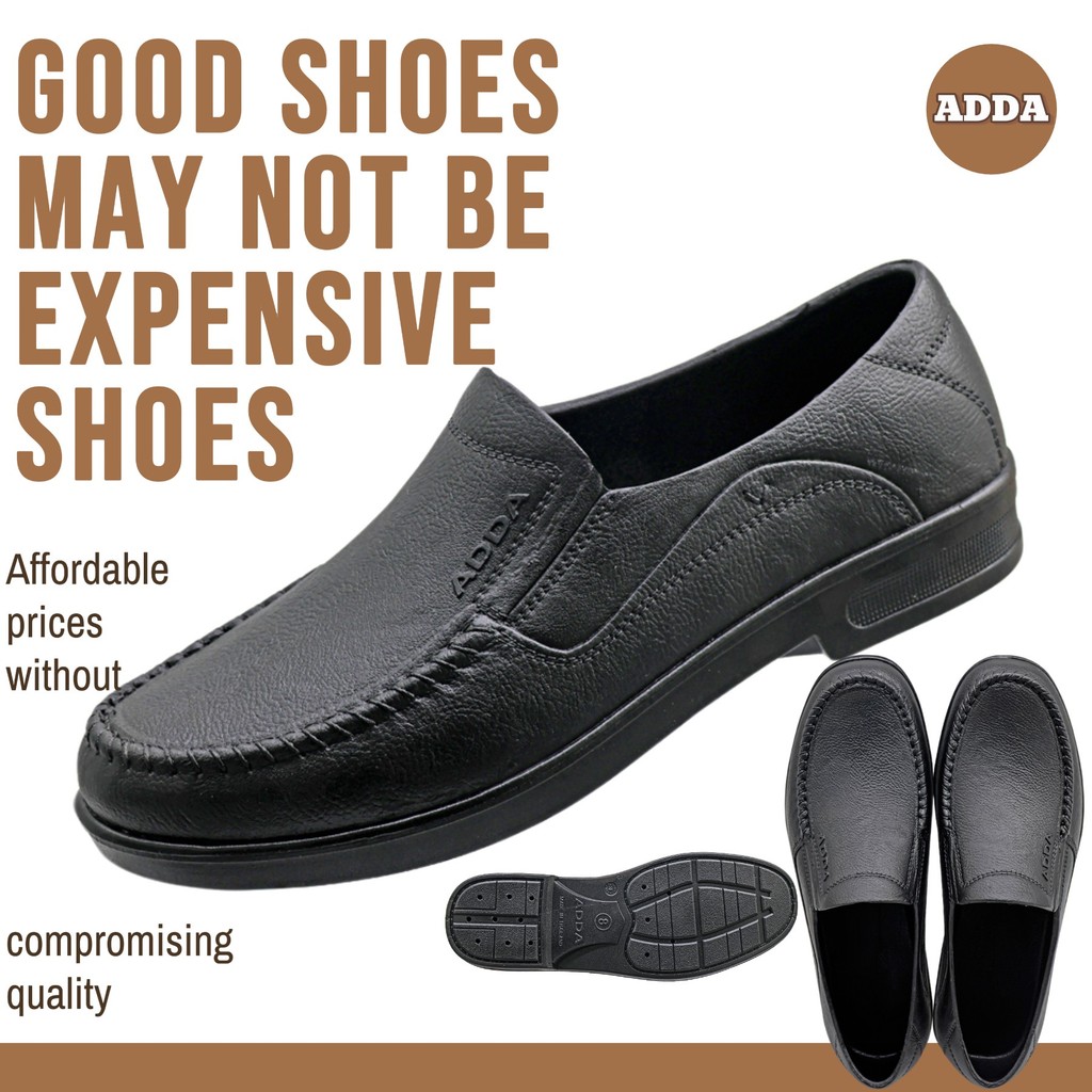 รองเท้า ADDA คัทชูส์ยางแท้ 1AB01-M1 ทรงหนังสุภาพ ทนฝน ไม่ลอก เสริมส้นไม่เมื่อย