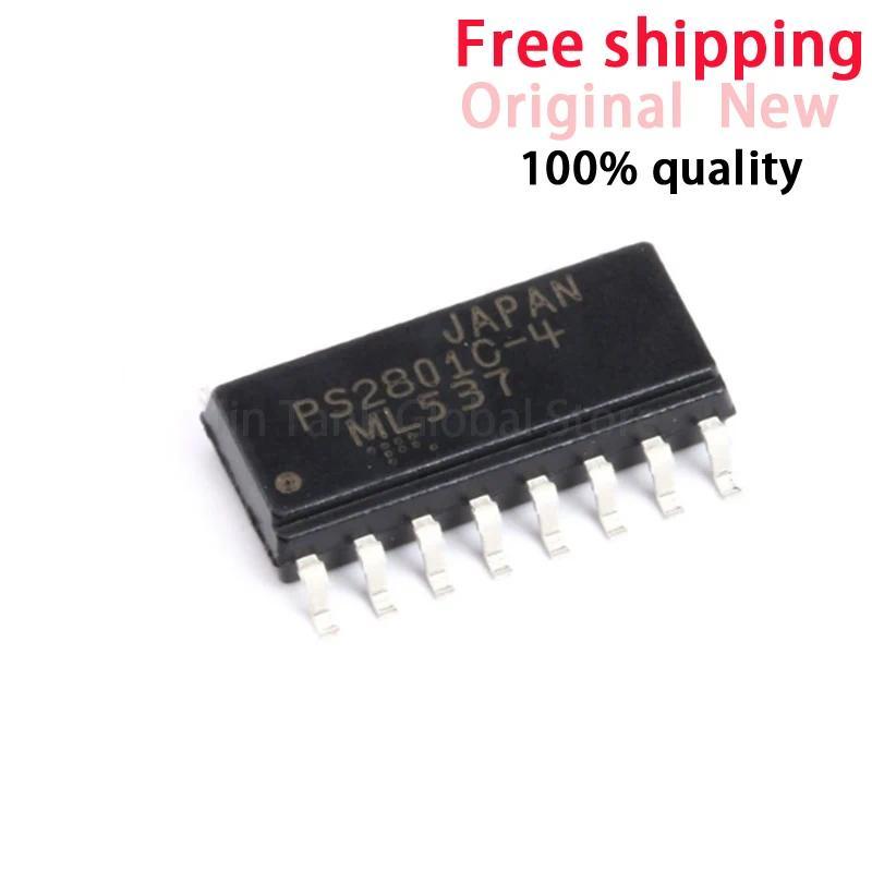 10-50pcs PS2801-4 PS2801C-4 SOP-16 ทรานซิสเตอร์สี่ช่อง optocoupler PS2801 ในสต็อกขายส่ง