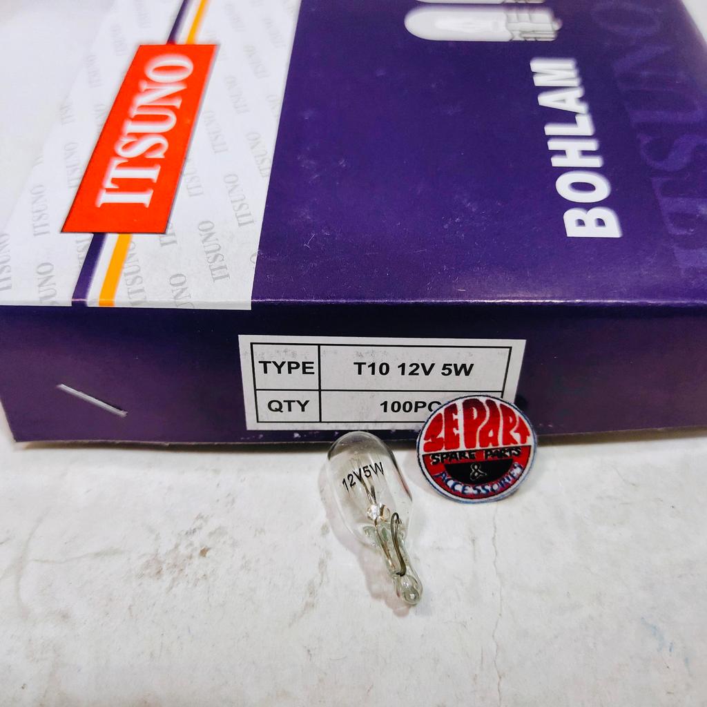 [3E Parts & Acc] T10 Clear 12 โวลต์ 5 วัตต์ Plug-in Bulb Rare Item