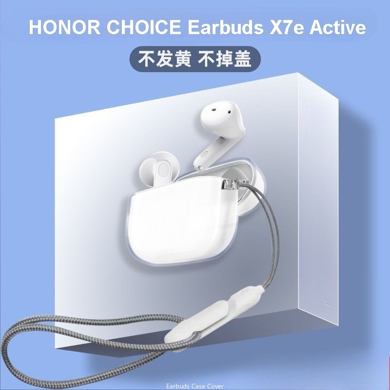 เคสสําหรับ HONOR CHOICE Earbuds X7e Active, TPU ฝาครอบหูฟังแบบใส