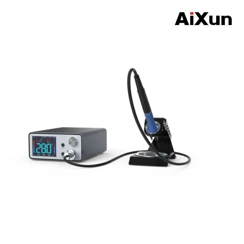 JC Aixun 200W T3A สถานีบัดกรีอัจฉริยะพร้อมหัวแร้งไฟฟ้า T12/T245 จับเคล็ดลับการเชื่อมสําหรับ SMD BGA 