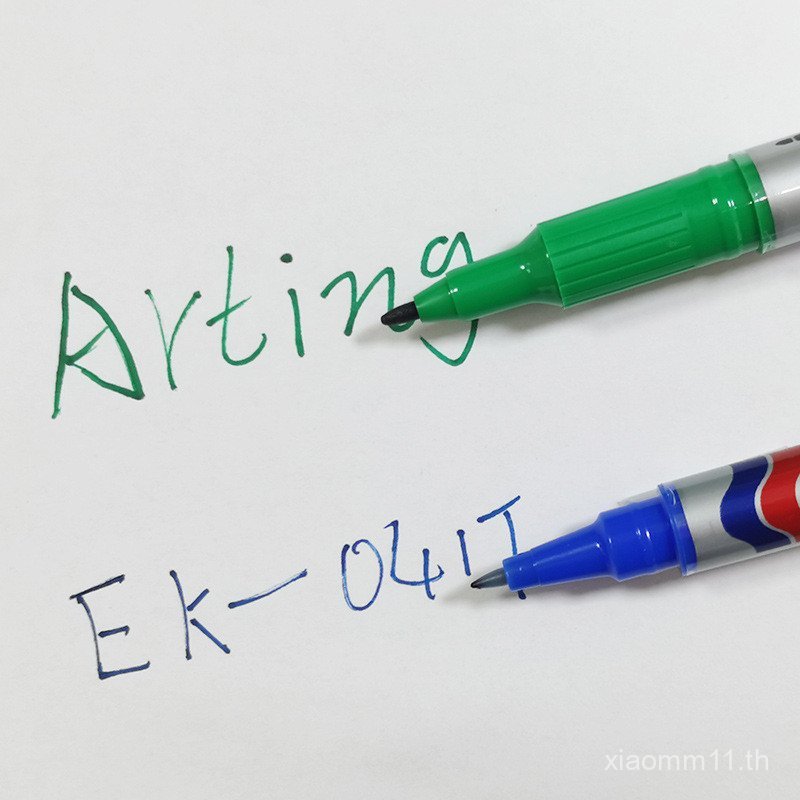 Japan Artline Flag ยี่ห้อ EK-041T Oily Double-Headed Marker ปากกาบางหัว Hook Line ปากกา Quick-Drying