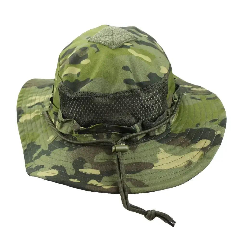 Tactical Camouflage Boonie Cap Wide Brim Hat Men Outdoor รูปที่ 7