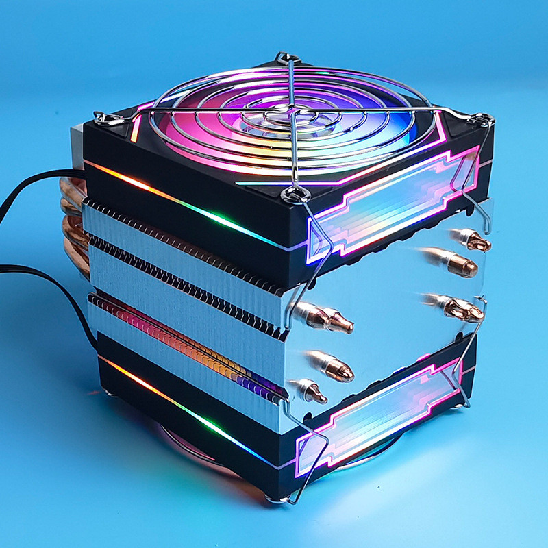 12706 แผ่นทําความเย็นเดี่ยวทาวเวอร์ทองแดงบริสุทธิ์สี่ท่อความร้อนหม้อน้ําเซมิคอนดักเตอร์ทําเองตู้น้ํา