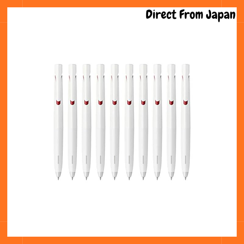Zebra Ballpoint Pen Blen 0.5mm White Barrel Red Ink 10-pack B-BAS88-R