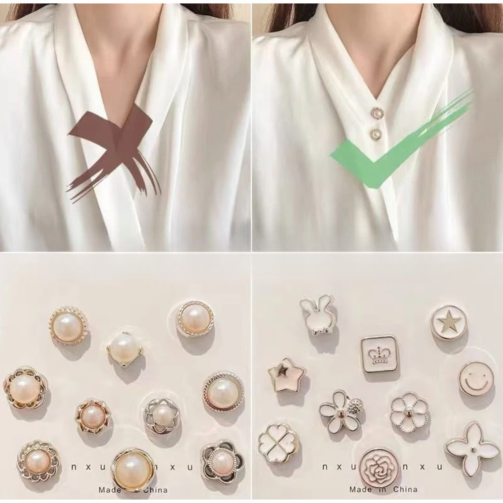 🎈Fairy 🎈เข็มกลัดขนาดเล็ก คละลาย10ชิ้น น่ารักสไตล์เกาหลีสําหรับตกแต่งเสื้อ ถอดออกได้ มี หลายแบบ # Y43-SJ - รูปที่ 5