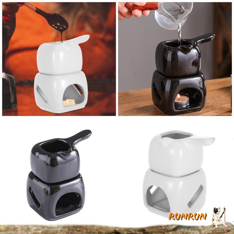 RUNN MultiFunctional Ceramic Chocolate Fondue Aromatherapies Oil Burners Oil Diffuser สําหรับละลายเน