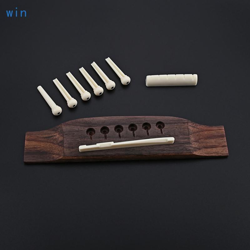 Win Rosewood Acoustic Guitar Bridge Nut End Pin Pins Guitar Acces