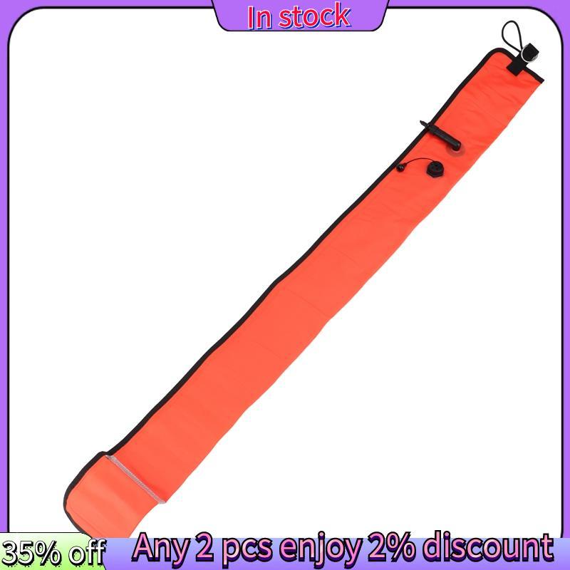 Scuba Diving Marker Buoy SMB หลอดความปลอดภัยลอย สีแดง