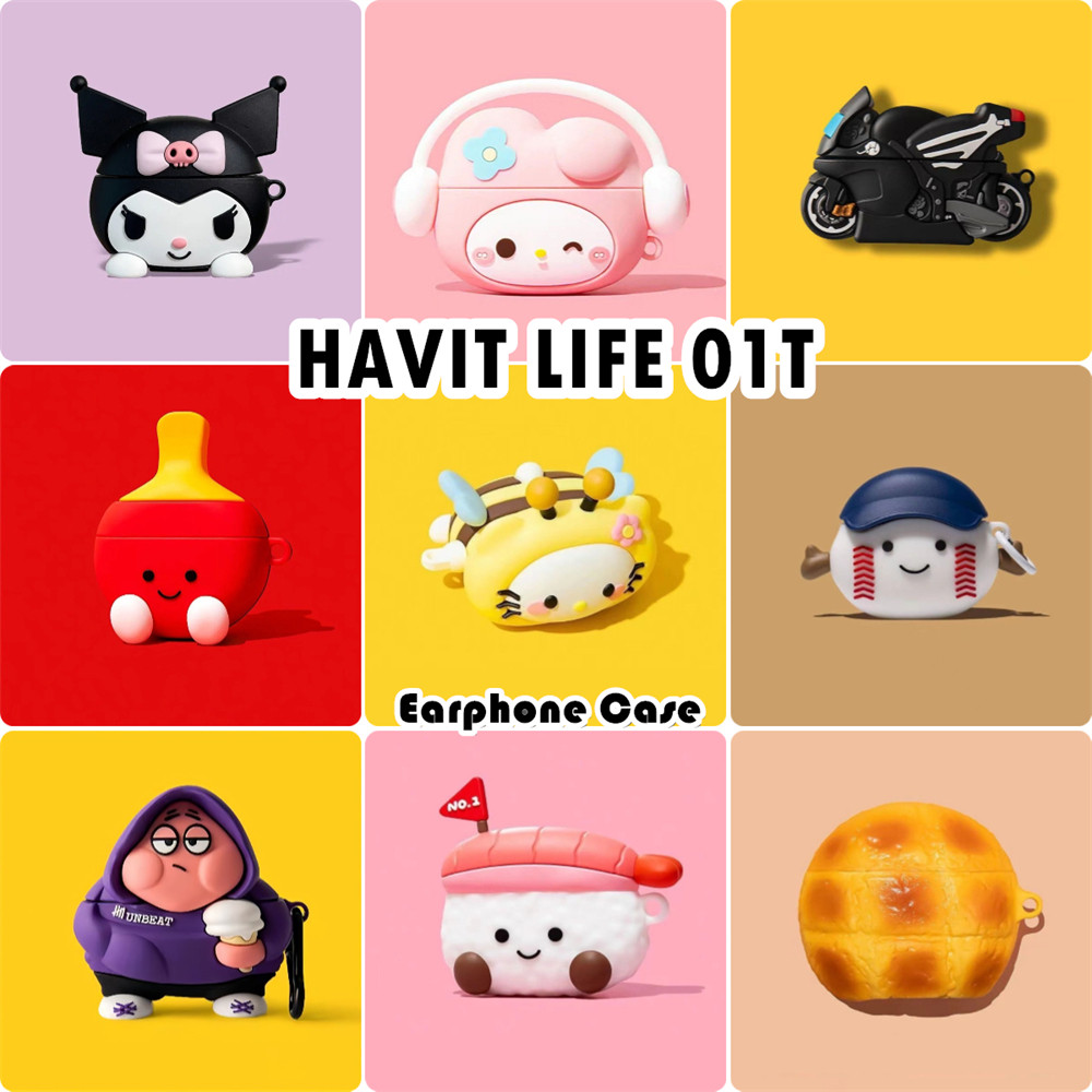 imamuraFor HAVIT LIFE 01T Case Casing Soft Silicone Headphone Case Cute Cartoon NO.3