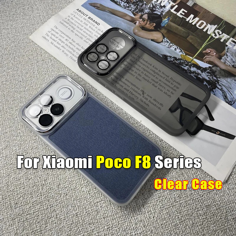 ปลอกสีสันสําหรับ Xiaomi Poco F8 Pro Ultra PocoF8 F8Pro F8Ultra 5G สแควร์โปร่งใสเคสโทรศัพท์แฟชั่นคู่กันกระแทก Came เลนส์ป้องกันกรณีปกหลัง