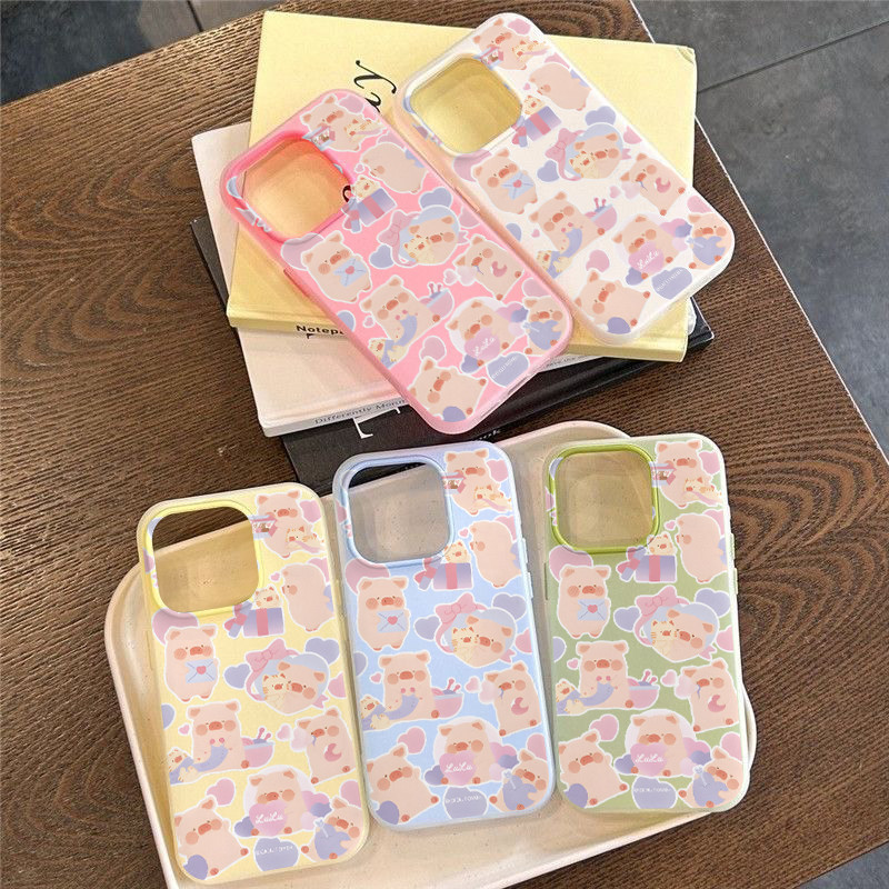 🌸GOOD🌸เคสโทรศัพท์ ดูดีเรียบง่ายลายน่ารัก  เหมาะสำหรับเคสไอโฟน iphone 11 17 16 Pro Max XR 12 13 14 15 สีชมพูสวยงาม#080