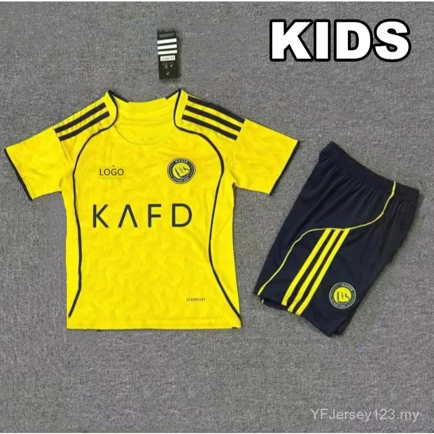 เด็ก: 25/26 Al-Nassr FC Home Football Jersey ชุดเด็ก
