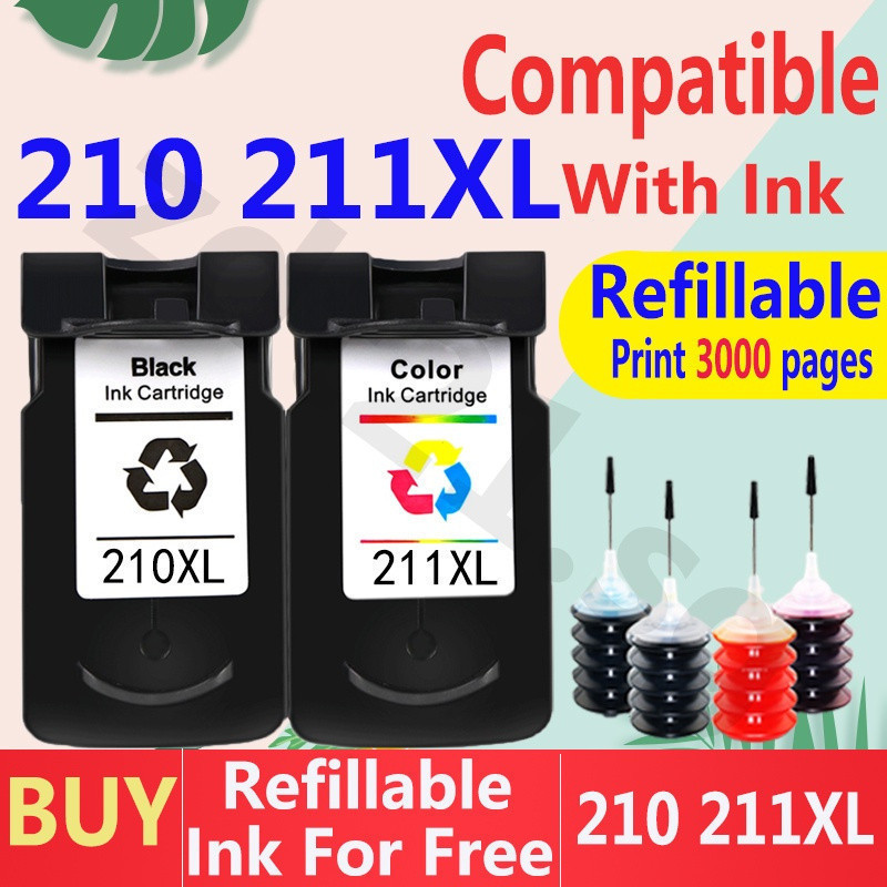 Canon PG210 CL211 210XL 211XL ตลับหมึกสําหรับ Canon MP240 MP480 MP490 MX340 MX350 IP2700 IP2702 MX33