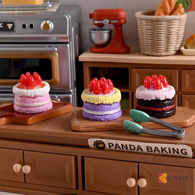 KNMSA] 5/10PCS ตุ๊กตาจิ๋วจําลองครีมเค้กสตรอเบอร์รี่รุ่นอาหารของเล่นเครื่องประดับบ้านตุ๊กตาของเล่นเด็