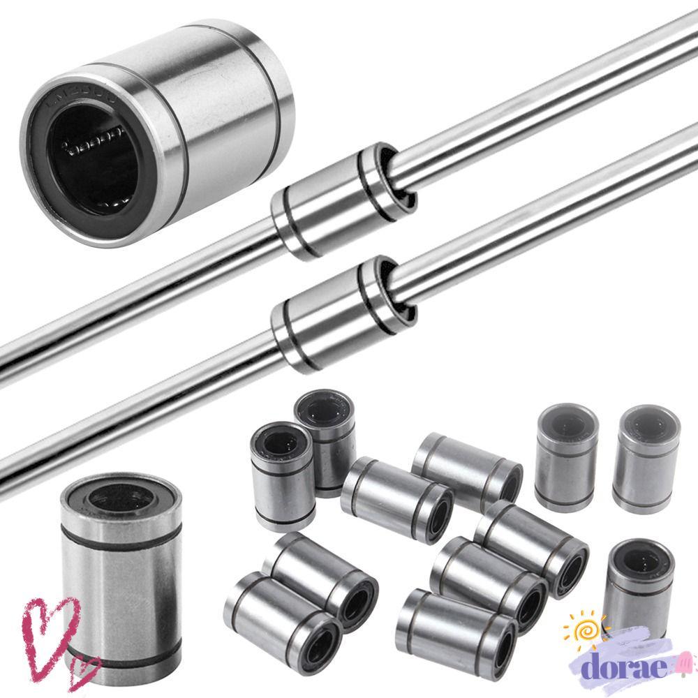 DORAE Bushing Steel ทนทานสําหรับเครื่องพิมพ์ Rods Shaft LM8UU LM10UU LM12UU LM16UU