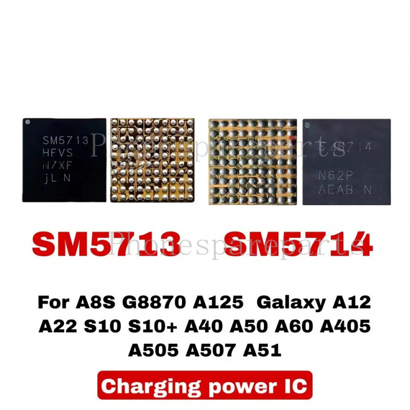 1-5-10 pcs ชาร์จ IC SM5713 SM5714 สําหรับ Samsung A8S G8870 A125 A12 A22 S10 S10+ A40 A50 A60 A405 A