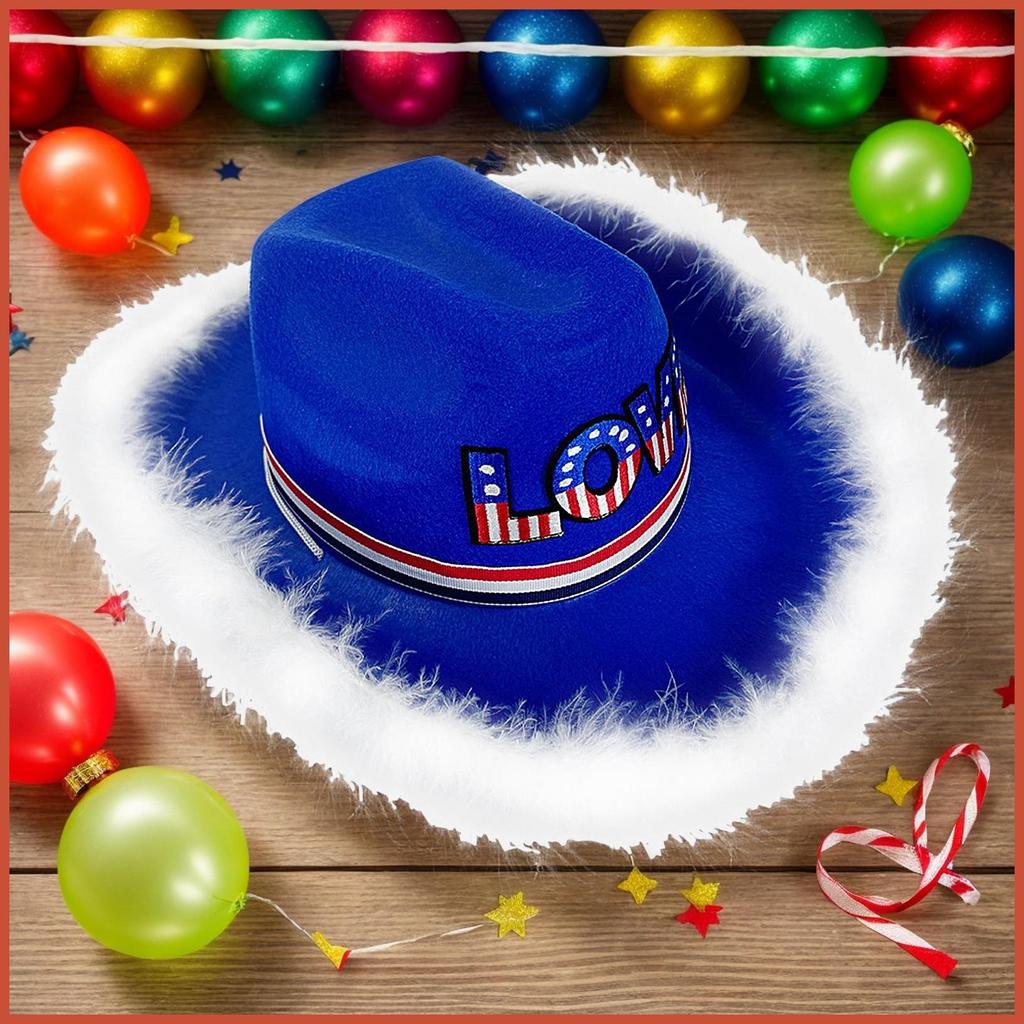 หมวก Cowgirl Western Cowgirl หมวกสักหลาดสําหรับผู้หญิงที่มีสายรัดชุดตะวันตกสําหรับสวมหน้ากากฮาโลวีนค