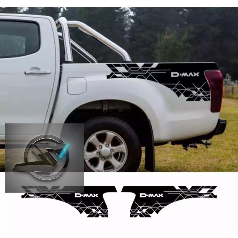 Ready Stock)S328# 4x4 DMAX Trunk Car Body Vinly Decal Sticker