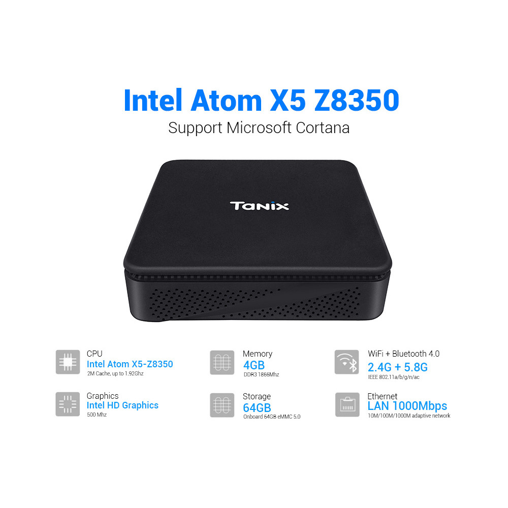 TX85 X5 Z8350 4G64G มินิคอมพิวเตอร์โฮสต์มินิพีซี