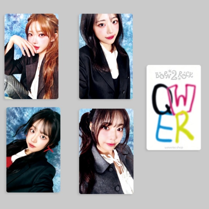 4pcs QWER Born 2 Rock POP-UP การ์ด Lomo MANITO TH FAKE IDOL Algorithms Blossom Harmony จาก Discord P