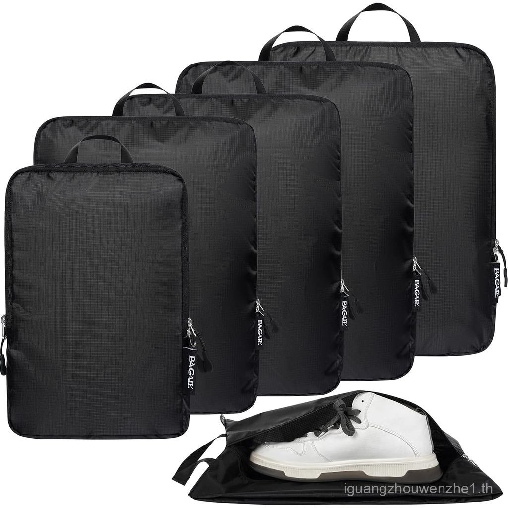 BAGAIL 4 ชุด/6 ชุด Ultralight Compression Packing Cubes Packing Organizer สําหรับอุปกรณ์เสริมกระเป๋า