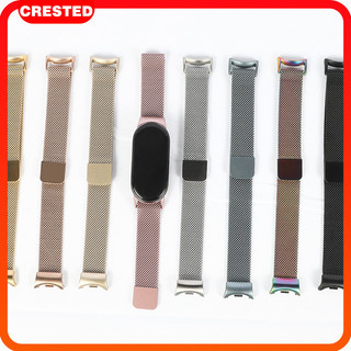 สายโลหะแบบวนมิลาน for Smartwatch Xiaomi Mi Band 10 9 8 NFC อุปกรณ์เสริมสายพานสแตนเลส for Miband 10 9 8