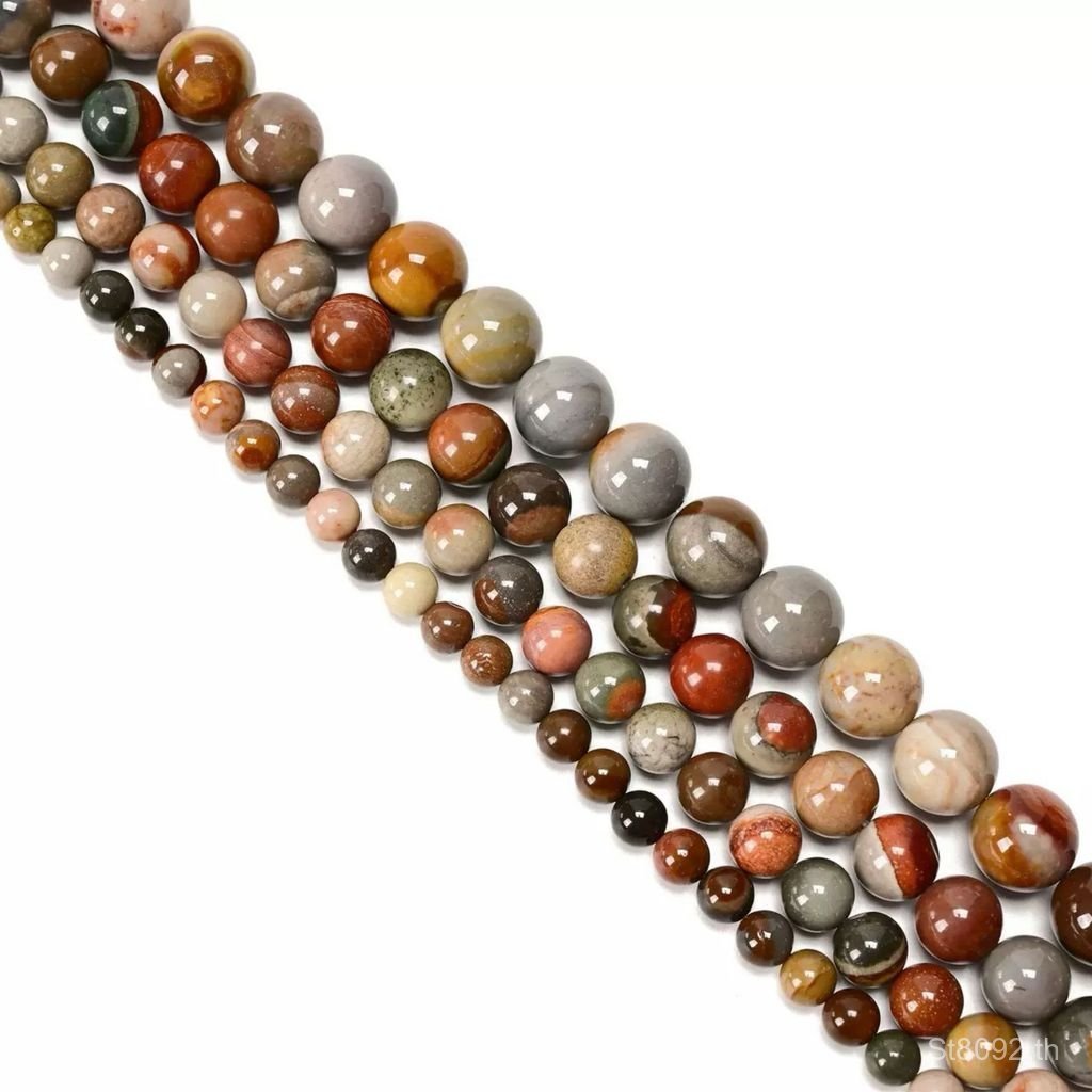 ลูกปัดกลมสำหรับสร้อยคอและสร้อยข้อมือ ออกแบบด้วยหินธรรมชาติและTVC พร้อมใช้งาน