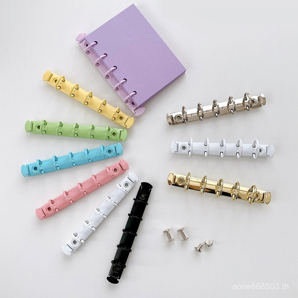M5 Binder Macaron สีสีห้ารู A8 Mini คลิปโลหะ M5 Binder Binder Binder อุปกรณ์เสริม Z6Y1