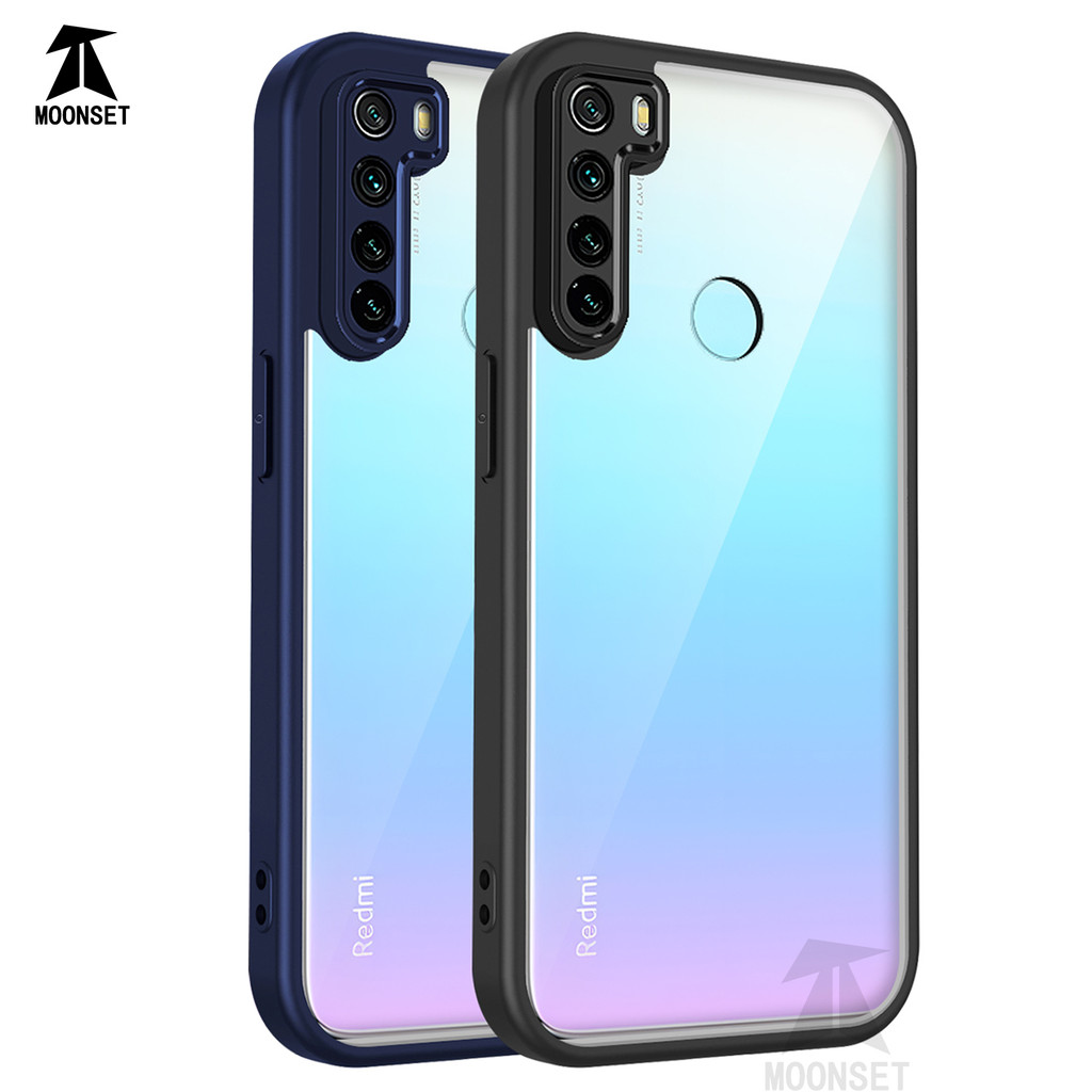 สําหรับ Redmi Note 8 / Note 7 Pro Case Crystal Clear Hard Back Soft Edges กันกระแทก Slim Thin Cover