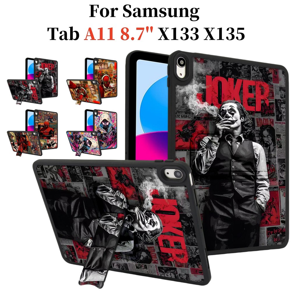 Marvel Spider-man สไตล์แท็บเล็ตสําหรับ Samsung Galaxy Tab A11 8.7 นิ้ว 2025 SM-X133 SM-X135 ฟิล์ม Batman Joker Bracket กันกระแทก ultra-thin Drop resistant กรณีแท็บเล็ต