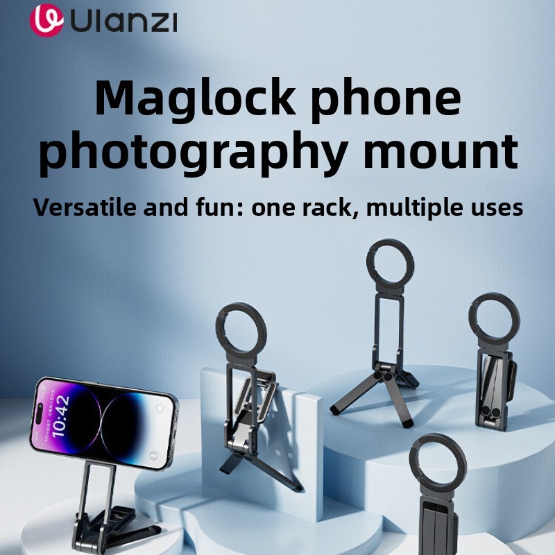 8Ulanzi MA38 แบบพกพา MagLock Carabiner โทรศัพท์การถ่ายภาพขาตั้งขาตั้งกล้องแม่เหล็ก