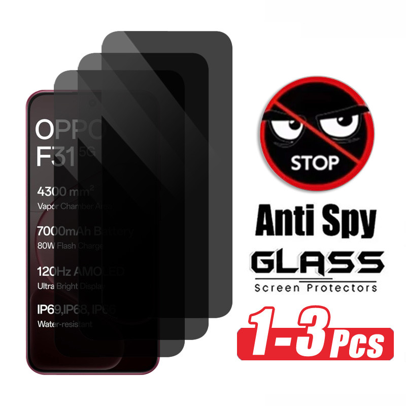 1-3 ชิ้น 9H ความเป็นส่วนตัวกระจกนิรภัยสําหรับ OPPO F31 Pro Plus K13S K13 K13X Turbo Pro A80 A40 A60 