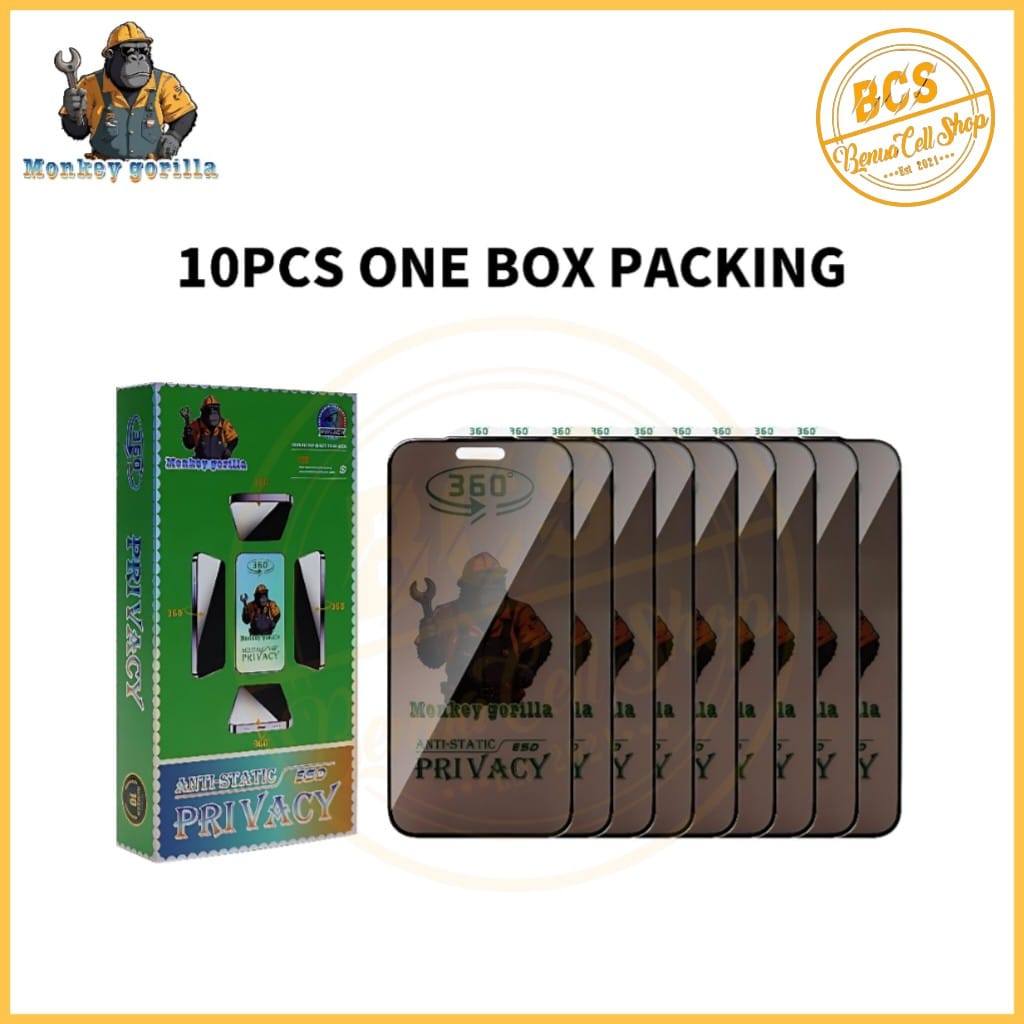 BCS - TEMPERED GLASS ESD SPY 360° สําหรับ VIVO Y21D Y75 IQOO Z9 Z9X 5G V9 V9 PRO V40 LITE T1 5G T1 P