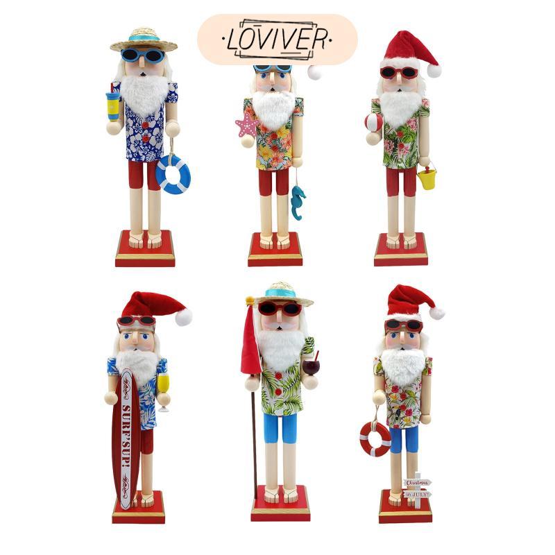 LOVIVER หุ่นซานตามADERA ขนาด 38 cm ทำจากไม้ พกพาสะดวก เหมาะสำหรับการตกแต่งโต๊ะในพิธีขึ้นบ้านใหม่