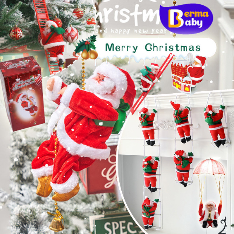 Berma Baby ของเล่นซานต้า ซานตาคลอสปีนเชือกโดยอัตโนมัติ ปีนบันได ของขวัญคริสต์มาส Santa Claus