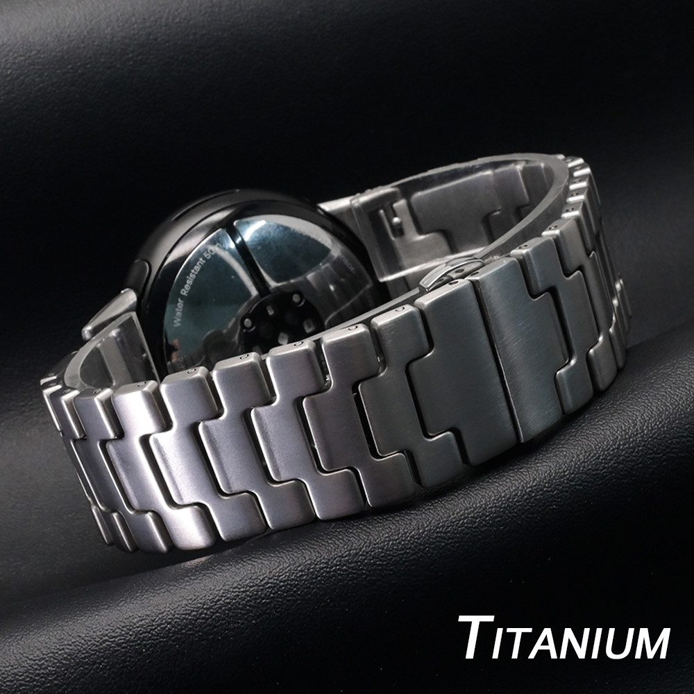 Man สายไทเทเนียมสําหรับ Google Pixel นาฬิกา 4 45 มม.สร้อยข้อมือโลหะหรูหราสําหรับ GOGLE PIXEL WATCH 3