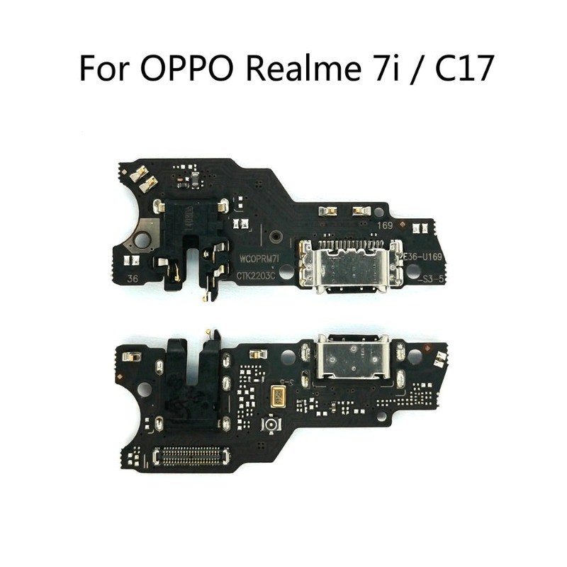 USB Charger พอร์ต Dock Connector ชาร์จไมโครโฟน Flex Cable Replacement สําหรับ OPPO Realme 7i / C17