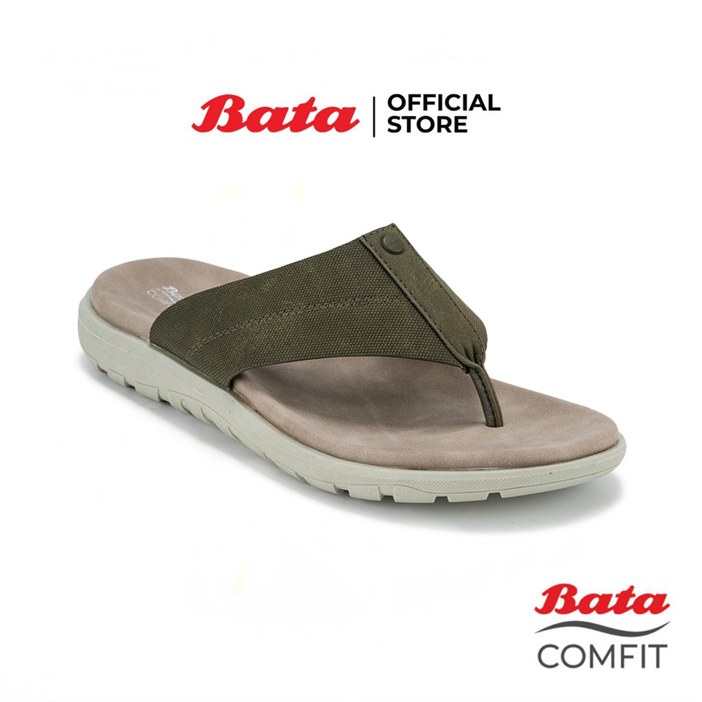 Bata บาจา Comfit รองเท้าแตะเพื่อสุขภาพหูหนีบ รองรับน้ำหนักเท้า สำหรับผู้ชาย สีเขียว รหัส 8017150