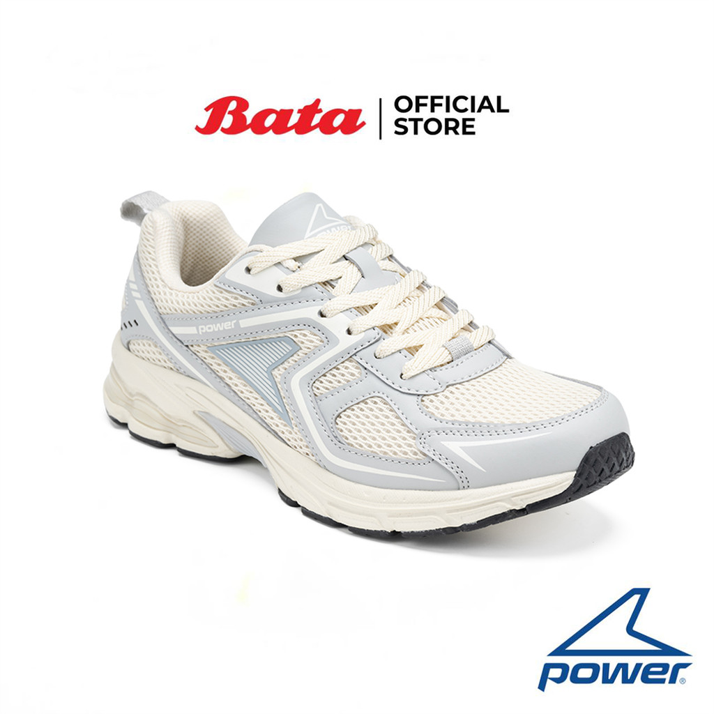 Bata บาจา Power รองเท้าผ้าใบสนีคเกอร์ แบบผูกเชือก สำหรับผู้หญิง รุ่น  Viator  สีเบจ 5288181