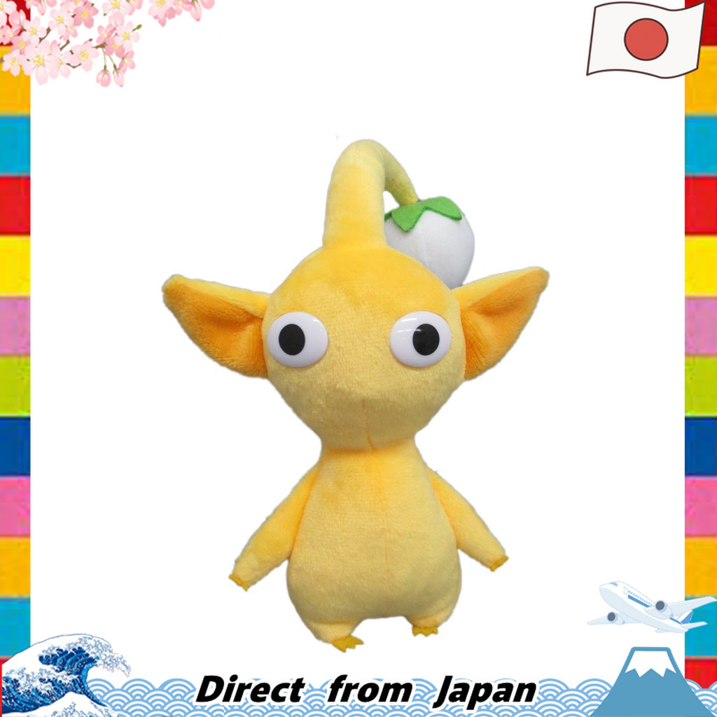 Sanei Boeki Pikmin Plush Toy ALL STAR COLLECTION สีเหลือง Pikmin W9 x D9 x H17cm PK03【Direct from Ja