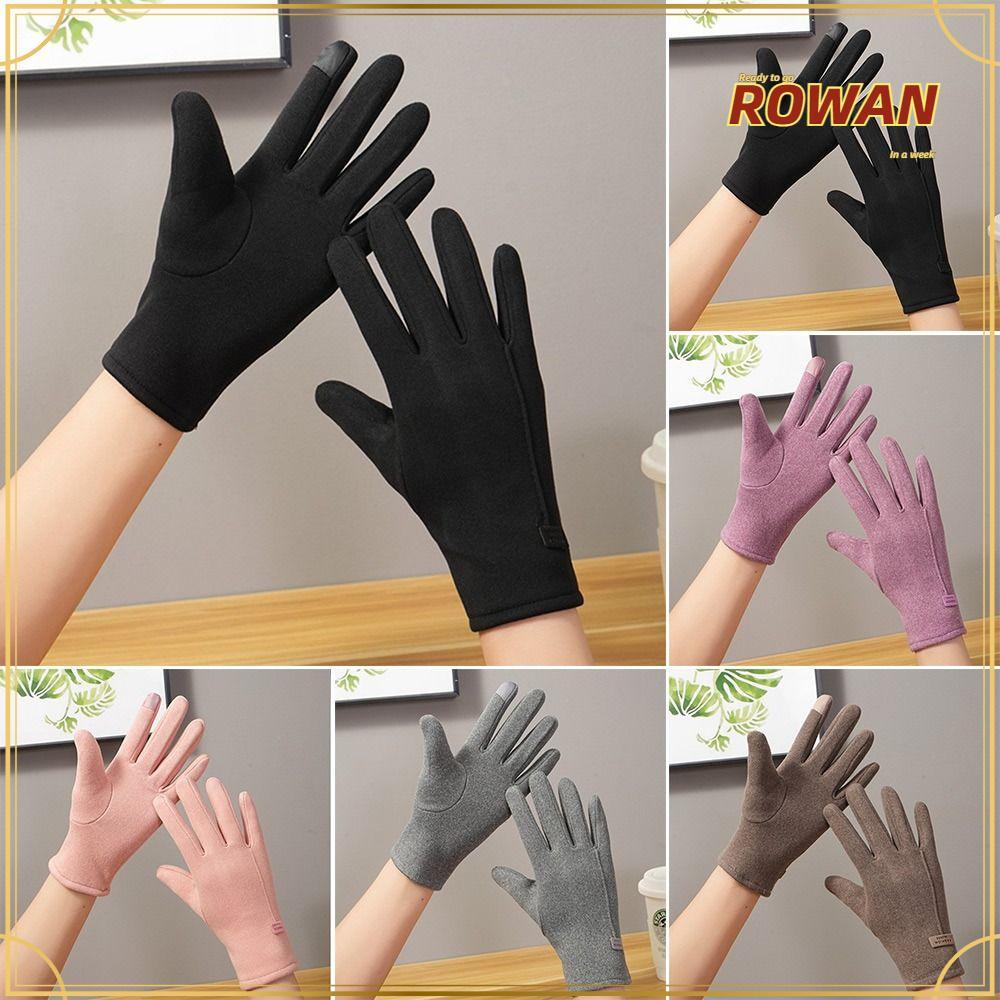 ถุงมือป้องกันความเย็นสไตล์เกาหลีสำหรับผู้หญิง ออกแบบหนากันลมและอบอุ่นในฤดูหนาว