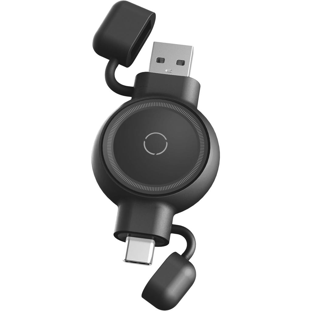 ที่ชาร์จแบบพกพาสําหรับ Samsung Watch, USB A & USB C Travel Charger, Fast Charging สําหรับ Samsung Ga